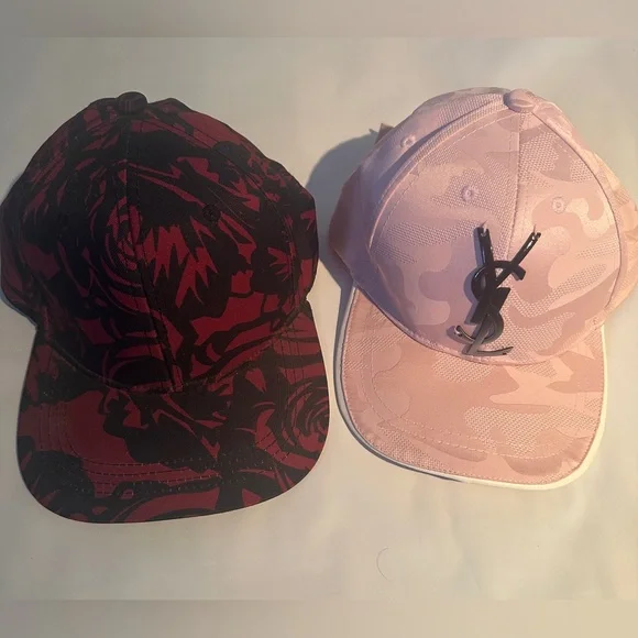 Fashion YSL Pink & Black/Red Cap - Picture 1 of 3